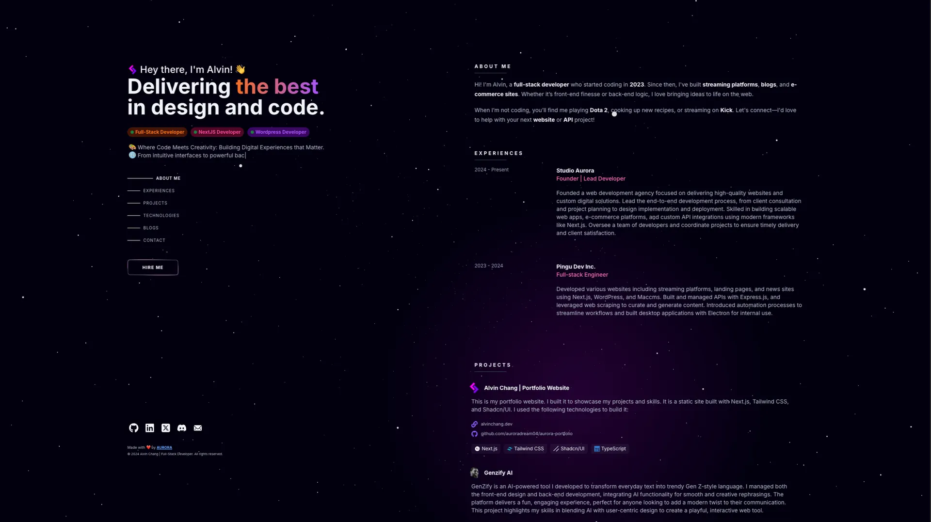 Allan Kiplagat| Portfolio Website preview 2