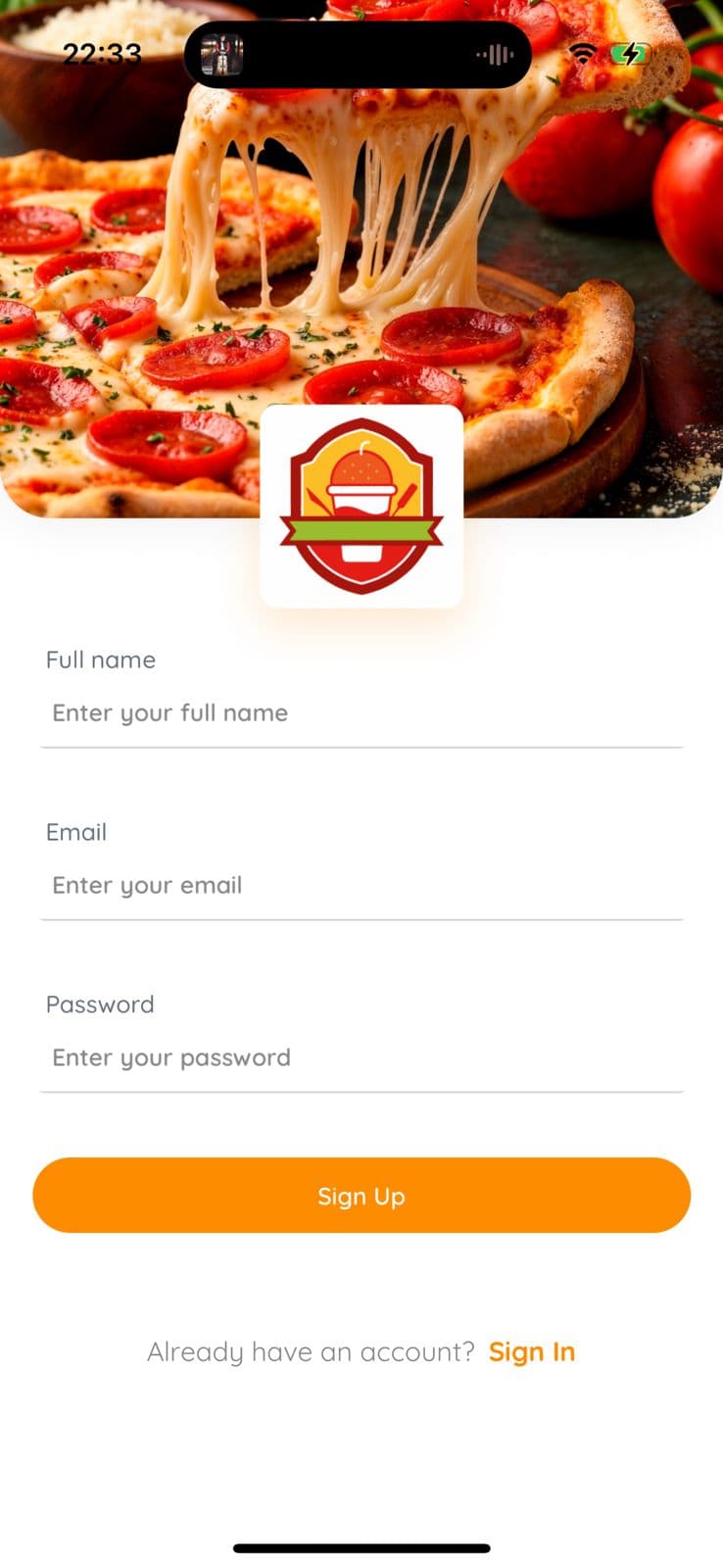 Food delivery application preview 3